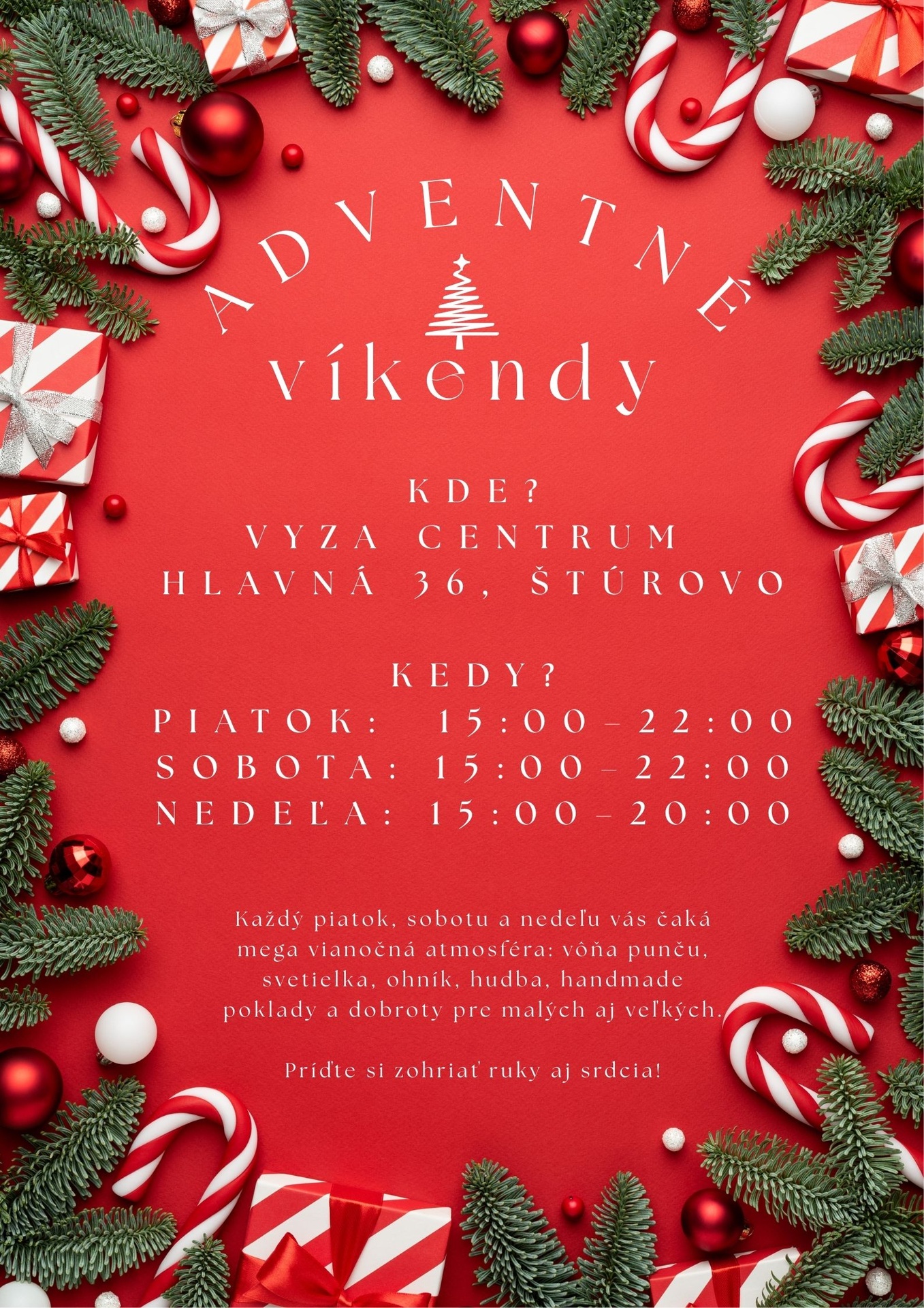 Adventné víkendy - VYZA CENTRUM, Štúrovo